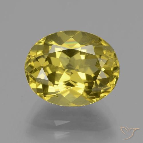 5.50ct Naturel Jaune brunâtre Apatite, ovale, VS