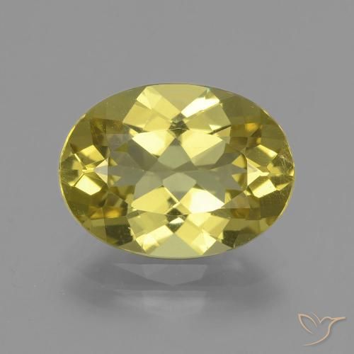 3.90ct Naturel Jaune moyen Apatite, ovale, VS