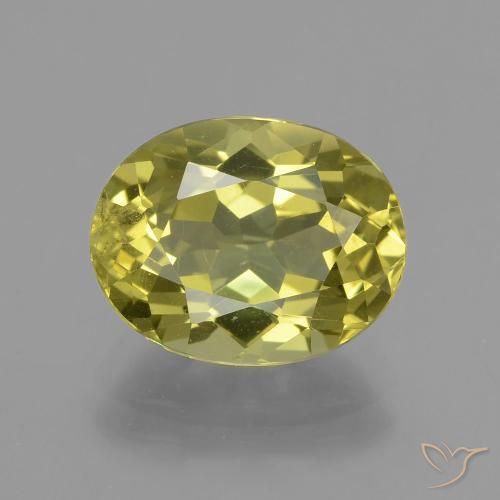4.44ct Naturel Jaune moyen Apatite, ovale, VS