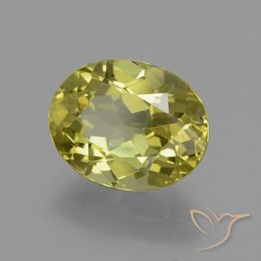 Apatite Jaune moyen naturelle ovale, 4.44 ct, VS