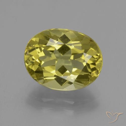 4.45ct Naturel Jaune moyen Apatite, ovale, VVS-VS