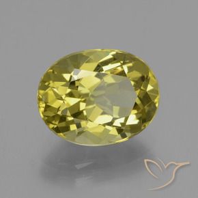 Apatite Jaune moyen naturelle ovale, 4.45 ct, VVS-VS