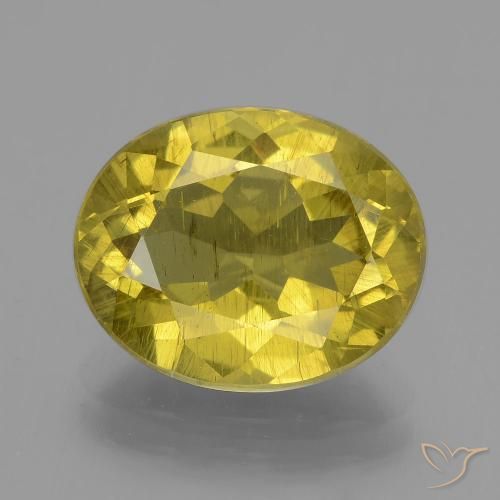 5.50ct Naturel Doré jaunâtre Apatite, ovale, VS-SI