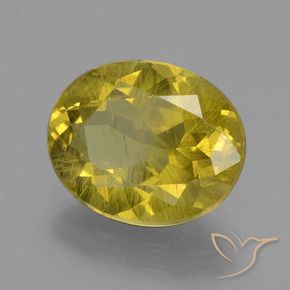 Apatite Doré jaunâtre naturelle ovale, 5.50 ct, VS-SI