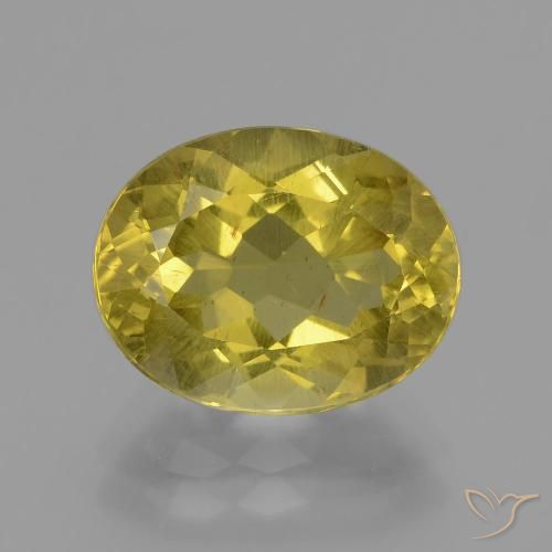 4.73ct Naturel Jaune moyen Apatite, ovale, VS