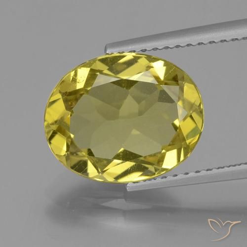 4.14ct Naturel Jaune foncé Apatite, ovale, VS