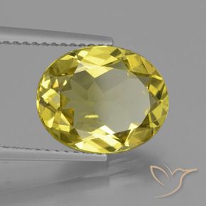 Apatite Jaune foncé naturelle ovale, 4.14 ct, VS