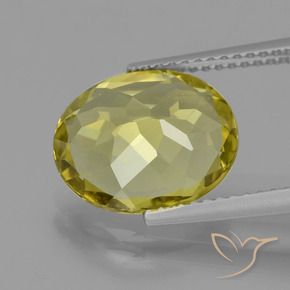 Apatite Jaune foncé naturelle ovale, 4.14 ct, VS