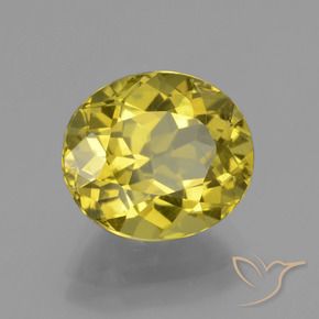 Apatite jaune naturelle coupe ovale, 4,63 ct, VS