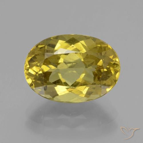 4.54ct Naturel Jaune moyen Apatite, ovale, VS