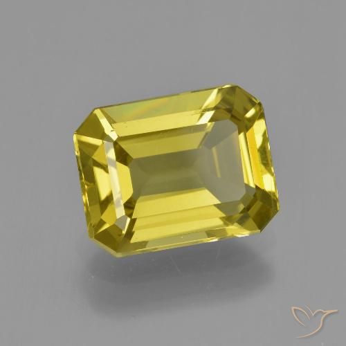 4.69ct Naturel Jaune brunâtre Apatite, Taille émeraude, VS