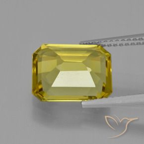 Apatite Jaune brunâtre naturelle Octogone / coupe Émeraude, 4.69 ct, VS