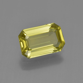 Apatite Jaune ananas naturelle Taille émeraude, 2.56 ct, VS