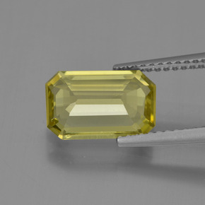 Apatite Jaune ananas naturelle Taille émeraude, 2.56 ct, VS