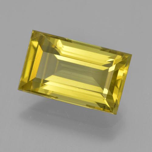 Apatite jaune naturelle baguette, 6,07 ct, VS