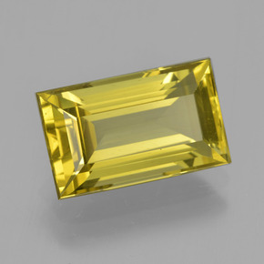Apatite jaune naturelle baguette, 6,07 ct, VS