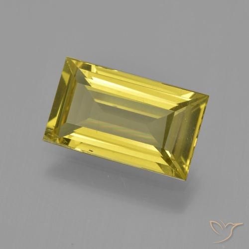 Apatite Jaune moyen naturelle Baquette, 3.41 ct, VS
