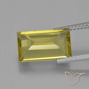 Apatite Jaune moyen naturelle Baquette, 3.41 ct, VS