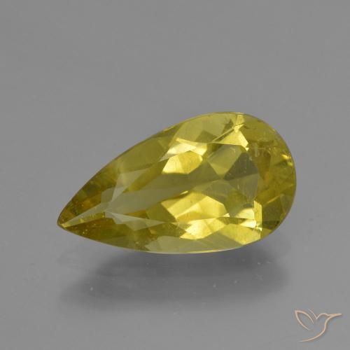 3.30ct Naturel Jaune moyen Apatite, En forme de poire, VS-SI