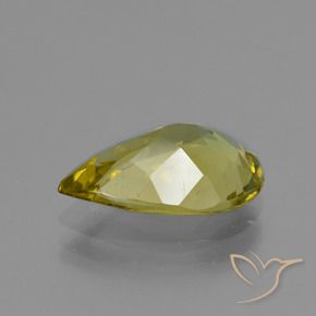 Apatite Jaune moyen naturelle En forme de poire, 3.12 ct, VS-SI