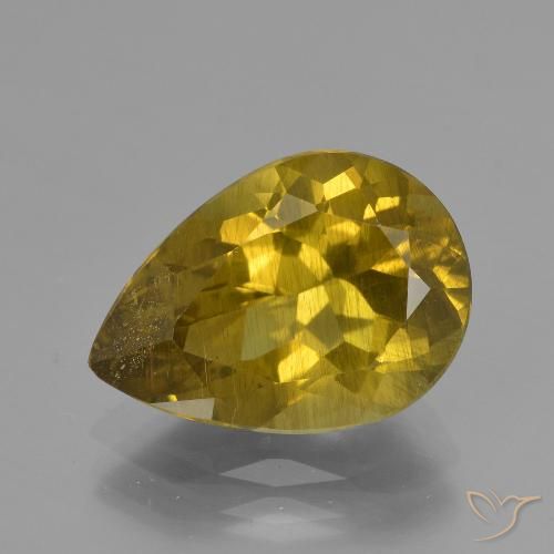 5.59ct Naturel Jaune marron Apatite, En forme de poire, VS