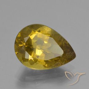 Apatite Jaune marron naturelle En forme de poire, 5.59 ct, VS