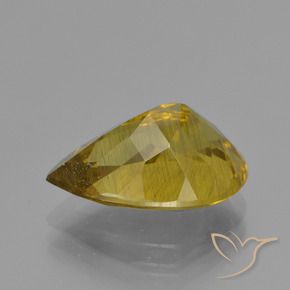 Apatite Jaune marron naturelle En forme de poire, 5.59 ct, VS