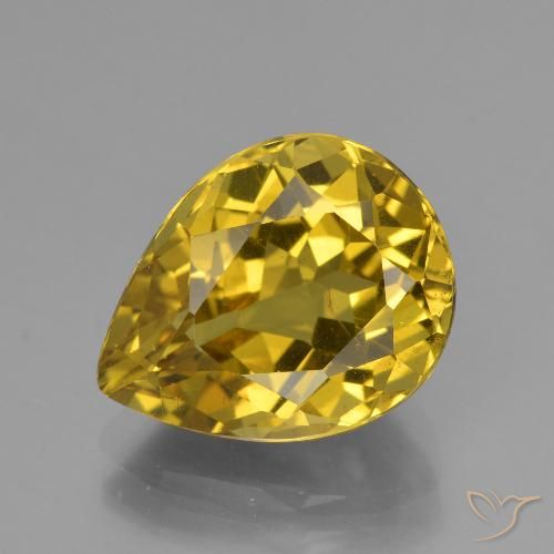6.72ct Naturel Orange doré Apatite, En forme de poire, VS