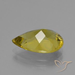 Apatite Brun doré vert naturelle En forme de poire, 4.60 ct, VS-SI