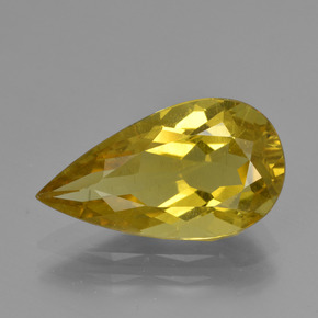 Apatite Jaune doré naturelle En forme de poire, 4.67 ct, VS
