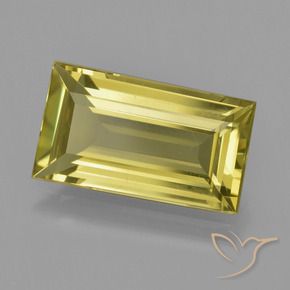 Apatite Jaune foncé naturelle Baquette, 5.10 ct, VS