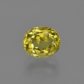 Apatite Jaune brunâtre naturelle Coupe ovale, 1.25 ct, VS