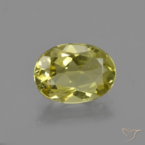 Apatite Jaune terreux naturelle ovale, 2.26 ct, VS