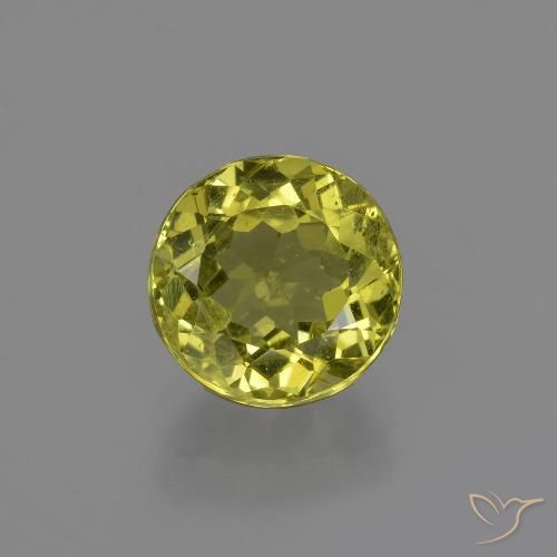 Apatite jaune naturelle coupe roude, 2,65 ct, VS