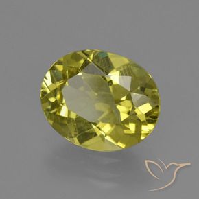 Apatite Jaune terreux naturelle ovale, 3.39 ct, VS