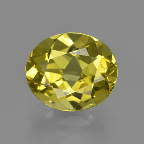Apatite Jaune doré naturelle Coupe ovale, 4.10 ct, VS