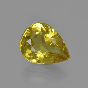 Apatite jaune naturelle en forme de poire, 2,78 ct, VS