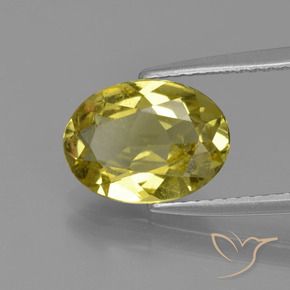 Apatite Jaune moyen naturelle ovale, 2.33 ct, VS