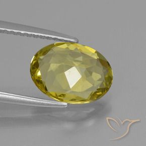 Apatite Jaune moyen naturelle ovale, 2.33 ct, VS