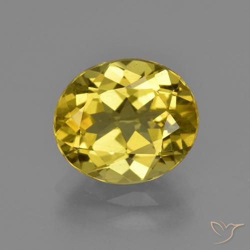 3.31ct Naturel Jaune automnal Apatite, ovale, VS