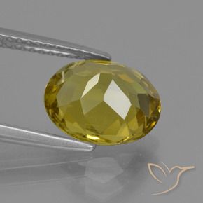 Apatite Jaune automnal naturelle ovale, 3.31 ct, VS