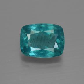 Apatite Vivid Bluish Green naturelle Coupe coussin, 3.61 ct, VS