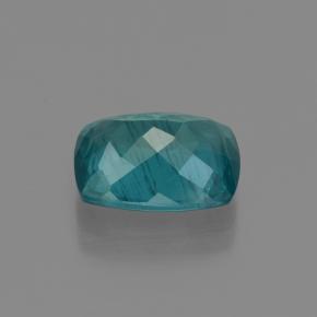 Apatite Vivid Bluish Green naturelle Coupe coussin, 3.61 ct, VS