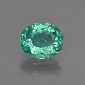 Apatite vert naturelle coupe ovale, 1,45 ct, VVS-VS