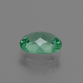 Apatite bleue naturelle coupe ovale, 1,24 ct, VS
