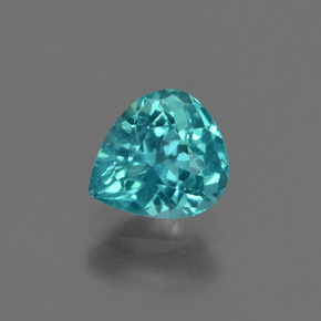Apatite bleue naturelle en forme de poire, 1,07 ct, VS