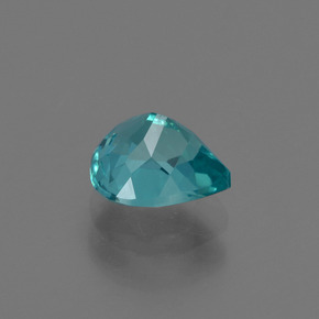 Apatite bleue naturelle en forme de poire, 1,07 ct, VS