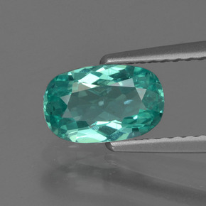 Apatite vert naturelle coupe ovale, 0,98 ct, VS