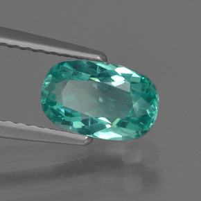 Apatite vert naturelle coupe ovale, 0,98 ct, VS