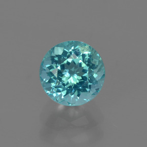 Apatite bleue naturelle coupe roude, 0,88 ct, VS
